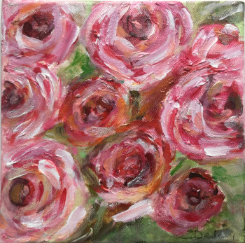 Œuvre contemporaine nommée « Les roses - 3 », Réalisée par PATRICIA DELEY