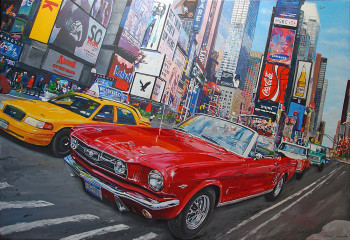Œuvre contemporaine nommée « Ford Mustang GT Cabriolet », Réalisée par PASCAL LENOBLE