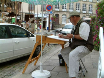 Œuvre contemporaine nommée « Auray (56) - journée peinture », Réalisée par DANIEL HUARD