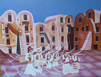 Œuvre contemporaine nommée « Danses et musique à KSAR OULETE SOULTAN », Réalisée par ABERNARDO