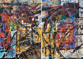 Œuvre contemporaine nommée « Composition n°253 », Réalisée par JEAN-JACQUES MARIE