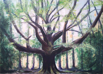 Œuvre contemporaine nommée « L'arbre des voyageurs », Réalisée par JEAN MARIE SCHROETTER
