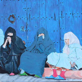 Œuvre contemporaine nommée « Rabat traditionnelle », Réalisée par ZINEB SEHLI