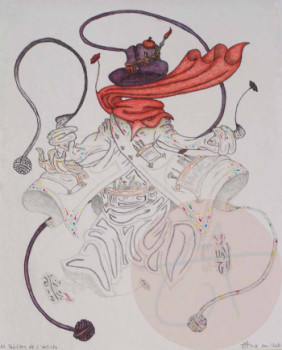 Œuvre contemporaine nommée « Les Tabliers de l'Artiste », Réalisée par JH LA CHAPEAUTéE