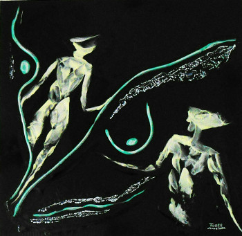 Œuvre contemporaine nommée « Ligne Océan : Inspiration chanson basque 'Hegoak' », Réalisée par FLORE SCHNEIDER