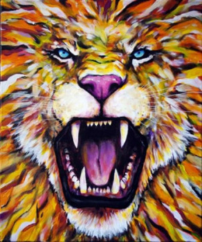 Œuvre contemporaine nommée « Gueule de lion », Réalisée par VINADELLE