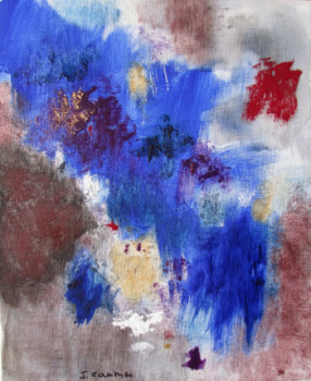 Œuvre contemporaine nommée « Bleu 2 », Réalisée par J. CAUMES