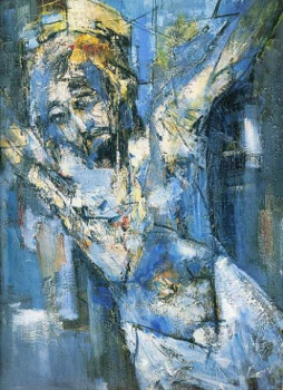 Œuvre contemporaine nommée « Le Christ en croix », Réalisée par PIERRE MALRIEUX