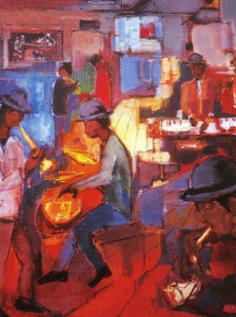 Œuvre contemporaine nommée « Jazz in New Orleans », Réalisée par PIERRE MALRIEUX