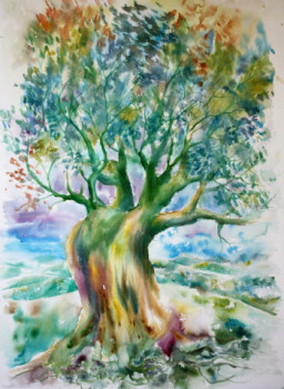 Œuvre contemporaine nommée « L'arbre céleste », Réalisée par MARWANART