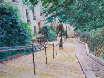 Œuvre contemporaine nommée « RUE MAURICE UTRILLO », Réalisée par JACQUES TAFFOREAU