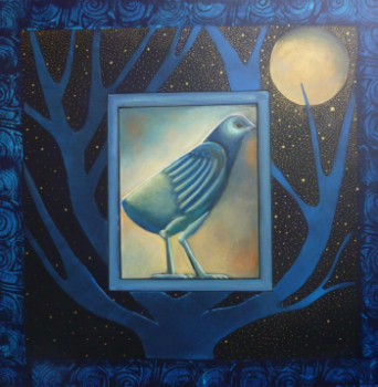 Œuvre contemporaine nommée « L'oiseau dans les branches », Réalisée par SANCELME