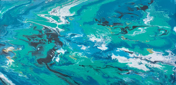 Œuvre contemporaine nommée « Pacific blue. 2 », Réalisée par PATRICIA DELEY