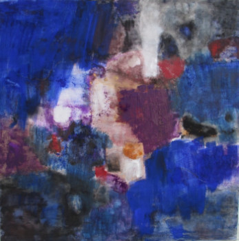 Œuvre contemporaine nommée « Bleu et violet », Réalisée par J. CAUMES