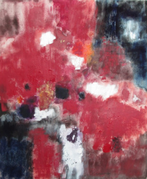 Œuvre contemporaine nommée « Rouge et bleu 2 », Réalisée par J. CAUMES