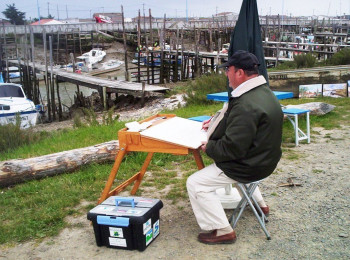 Œuvre contemporaine nommée « Bouin (85) Concours de peinture au Port du Bec », Réalisée par DANIEL HUARD