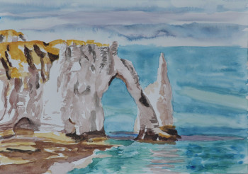 Œuvre contemporaine nommée « Etretat-aqua », Réalisée par BARTLET-DROUZY