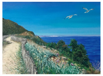 Œuvre contemporaine nommée « Sentier Corse », Réalisée par NOëLLE HUIN