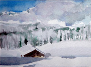 Œuvre contemporaine nommée « Paysage de neige  », Réalisée par PHILIPPE ETIENNE