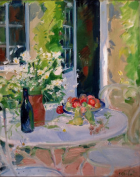 Œuvre contemporaine nommée « Nature morte au jardin des Courpes », Réalisée par JEAN CHABOT