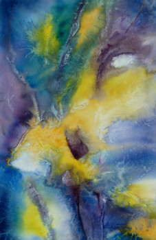 Œuvre contemporaine nommée « Abstr'aqua 1 », Réalisée par CHANTOU