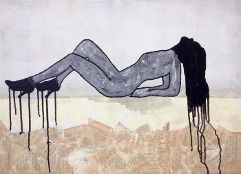 Œuvre contemporaine nommée « l'encre cérébrale », Réalisée par BENNX