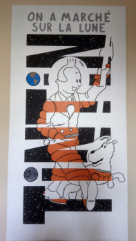 Œuvre contemporaine nommée « Tintin  1 », Réalisée par ALLEGORES