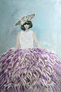 Œuvre contemporaine nommée « Catwalk, Lady with feathers », Réalisée par PATRICK JOOSTEN