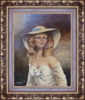 Œuvre contemporaine nommée « La Dame au Chapeau », Réalisée par BOUTIN