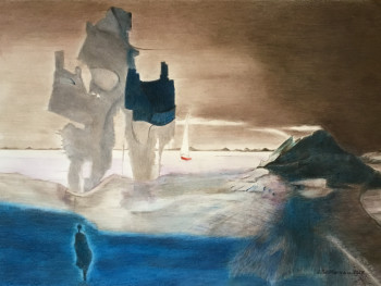 Œuvre contemporaine nommée « GULLIVER LE NAVIGATEUR », Réalisée par JACQUES TAFFOREAU