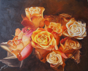 Œuvre contemporaine nommée « Féerie de Roses », Réalisée par BOUTIN