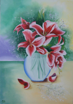 Œuvre contemporaine nommée « Bouquet dans Vase », Réalisée par BOUTIN