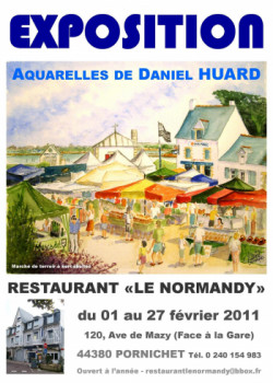 Œuvre contemporaine nommée « Expo perso à Pornichet (affiche fév. 2011) », Réalisée par DANIEL HUARD