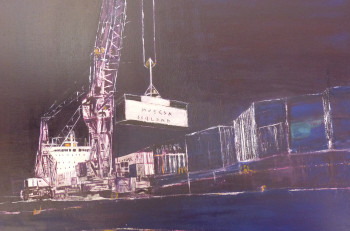 Œuvre contemporaine nommée « Le port de Brest   », Réalisée par JEANNE LE GUEN