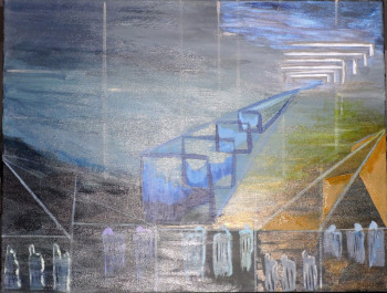 Œuvre contemporaine nommée « carré 2   fantômes », Réalisée par MARIE-LAURE MELINAND