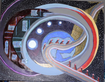 Œuvre contemporaine nommée « sphère 22   les passagers », Réalisée par MARIE-LAURE MELINAND