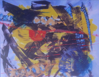 Œuvre contemporaine nommée « soleils éclatés », Réalisée par MARIE-LAURE MELINAND