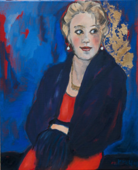 Contemporary work named « La jeune fille à la robe rouge », Created by MARLEEN MELENS