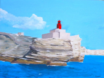 Œuvre contemporaine nommée « Falaises Corses », Réalisée par MARIANNE LYNCH
