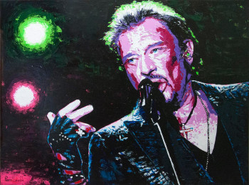 Œuvre contemporaine nommée « Johnny Halliday », Réalisée par PASCAL LENOBLE