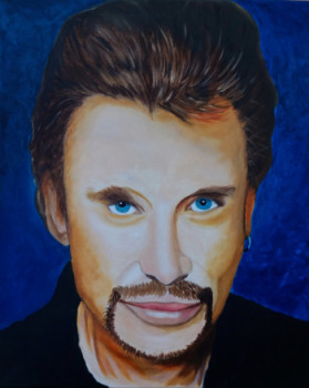 Œuvre contemporaine nommée « Portrait de Johnny Hallyday 1 », Réalisée par BOUTIN