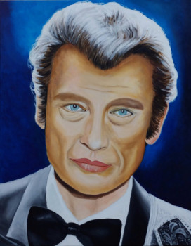 Œuvre contemporaine nommée « Portrait de Johnny Hallyday 2 », Réalisée par BOUTIN