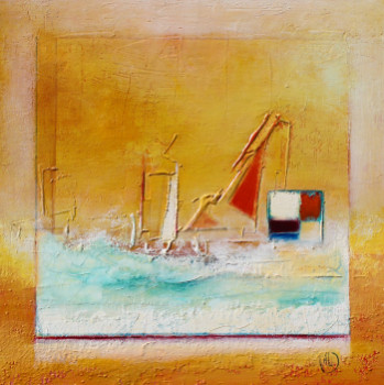 Œuvre contemporaine nommée « Docks II », Réalisée par ANNE LE DORé