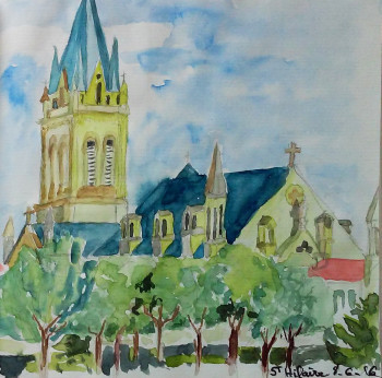 Œuvre contemporaine nommée « Eglise St Hilaire à Niort », Réalisée par BARTLET-DROUZY