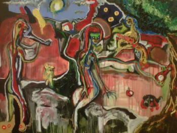 Œuvre contemporaine nommée « Jardin de la Vanité ( quatre musiciennes) », Réalisée par ANT