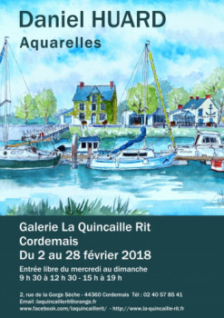 Œuvre contemporaine nommée « Galerie "La Quincaille Rit" (affiche février 2018)  », Réalisée par DANIEL HUARD