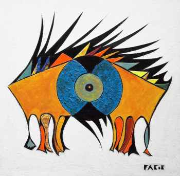 Œuvre contemporaine nommée « L'Oeil Déchiré », Réalisée par FABIE