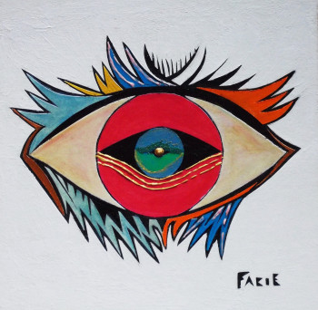 Œuvre contemporaine nommée « Le Troisième Oeil », Réalisée par FABIE
