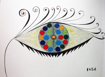 Œuvre contemporaine nommée « Mon Oeil », Réalisée par FABIE
