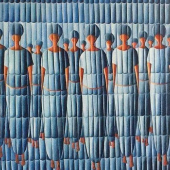 Œuvre contemporaine nommée « Les anges », Réalisée par BOKOUL RENE